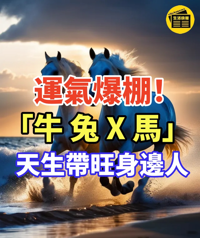 運氣爆棚! 「牛、兔、X、馬」特別有福 天生體質帶旺身邊人