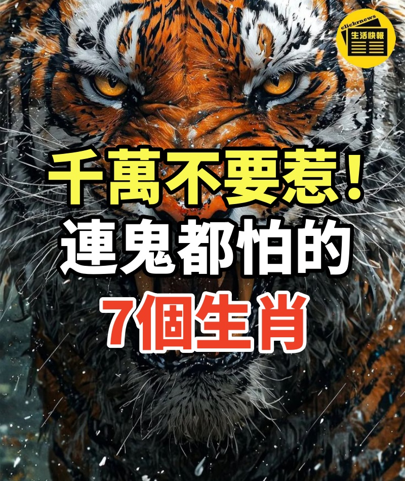 千萬不要惹!連「鬼都怕」的7個生肖,第1個級別最高「這個屬相」的人陽氣最重