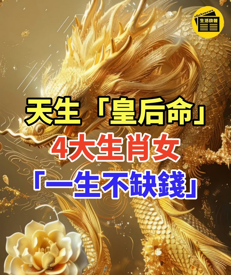人好不如命好!天生「皇后命」的4大生肖女 「一生不缺錢」既有錢花又有人愛