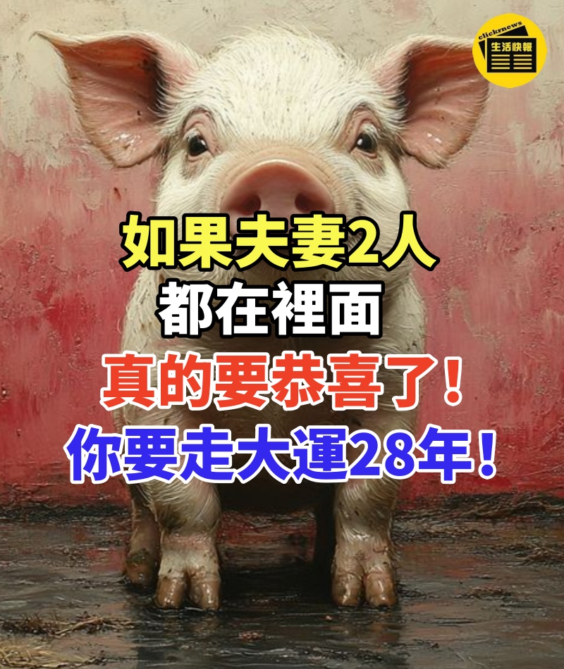 如果夫妻2人都在裡面,真的要恭喜了!你要走大運28年!
