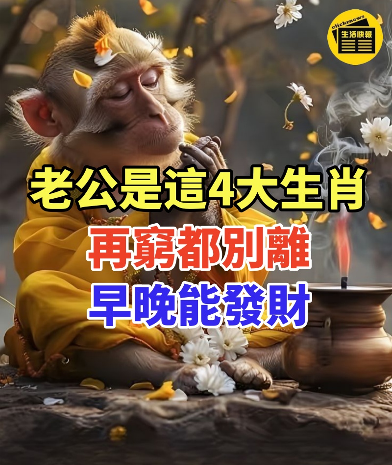 老公是這4大生肖之一,再窮都別離,早晚能發財,還是大財!