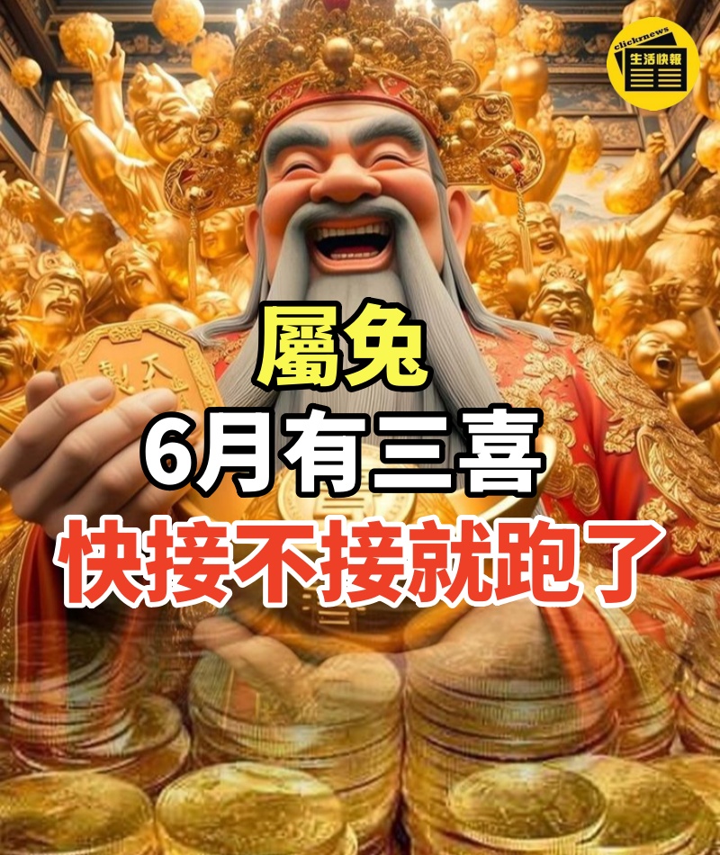 屬兔的6月有三喜,有哪三件喜事呢?屬兔的快接,不接就跑了