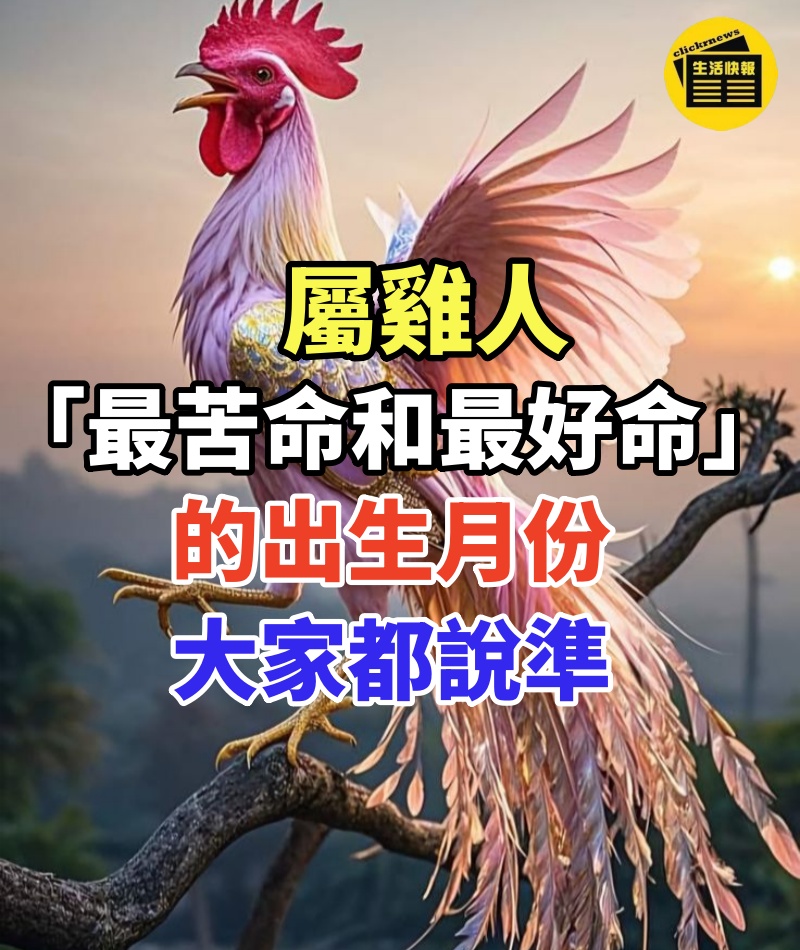 屬雞人:「最苦命」和「最好命」的出生月份!大家都說準