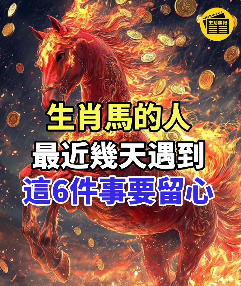 生肖馬的人:最近幾天遇到「這6件事」要留心! 預示「好運要來」恭喜了