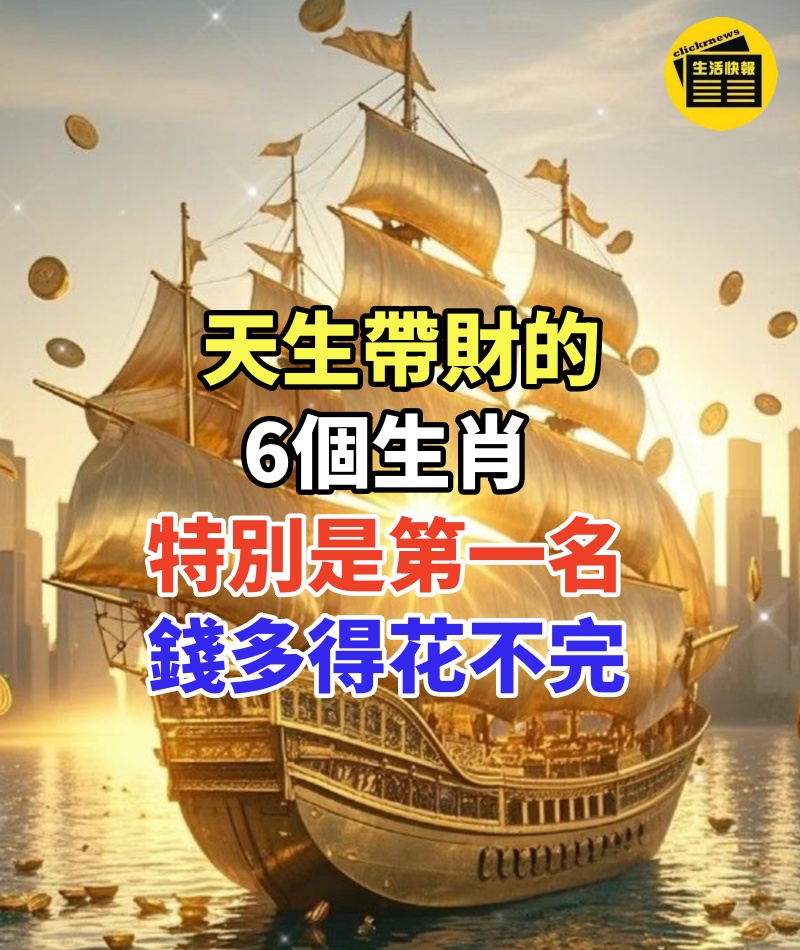 真不是亂說!天生帶財的6個生肖,特別是第一名,家裡有一位錢多得花不完