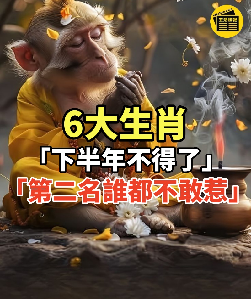 6大生肖「下半年不得了」,運勢大紅大紫「第二名誰都不敢惹」