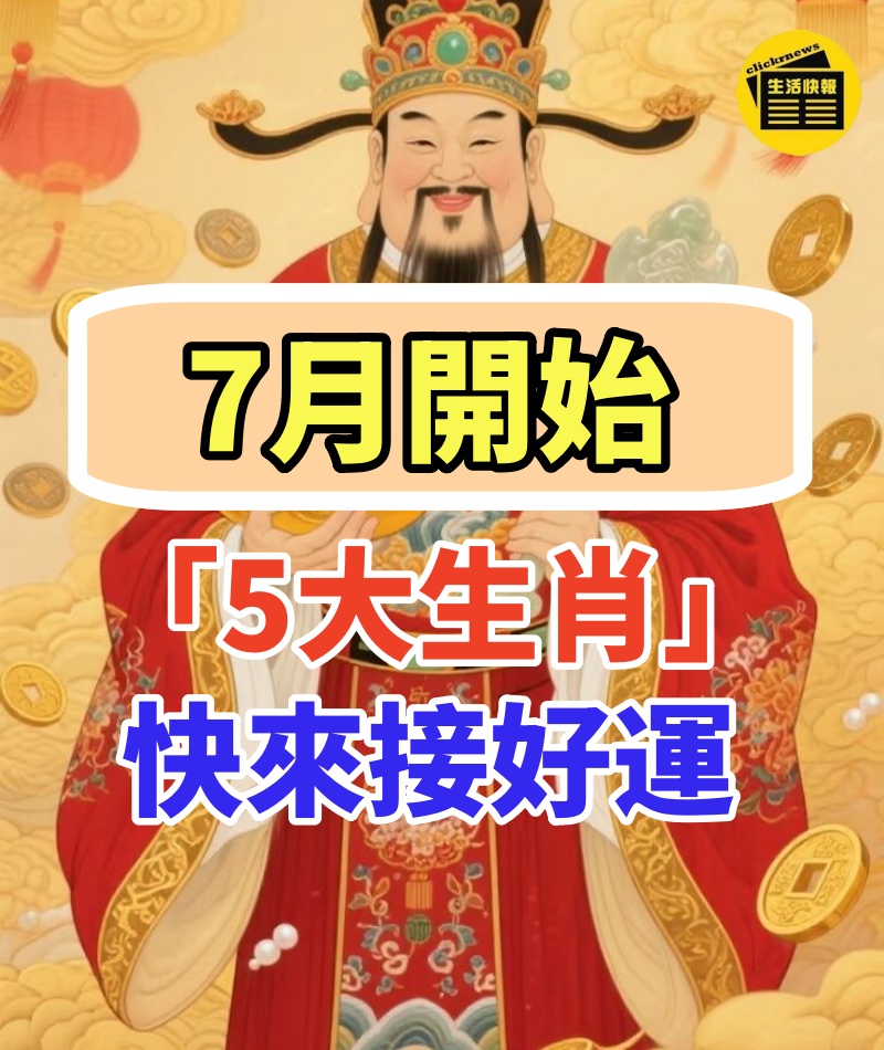7月錢全湧進來！ 「5生肖」好運不斷 屬牛財庫大爆發