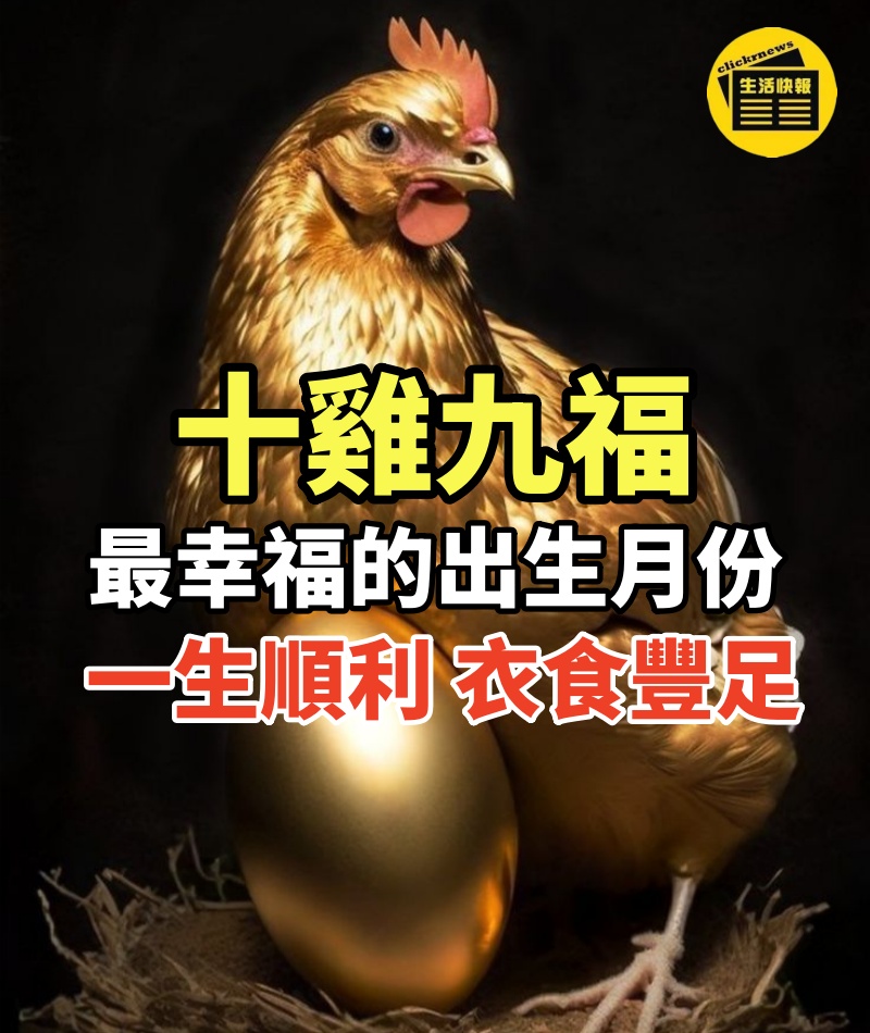 十雞九福,生肖雞「最幸福」的出生月份