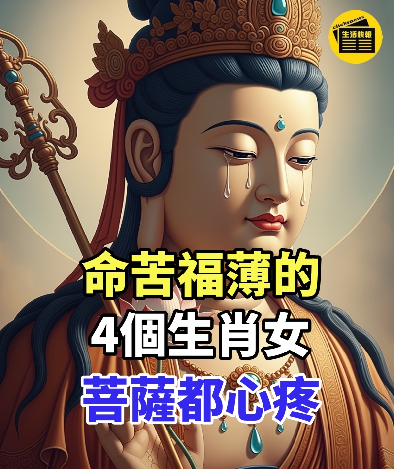 命苦福薄的4個生肖女,一生操勞命,沒人理解,菩薩都心疼!