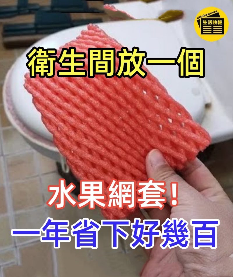 衛生間放一個水果網套，真是太聰明了，一年省下好幾百，省錢實用