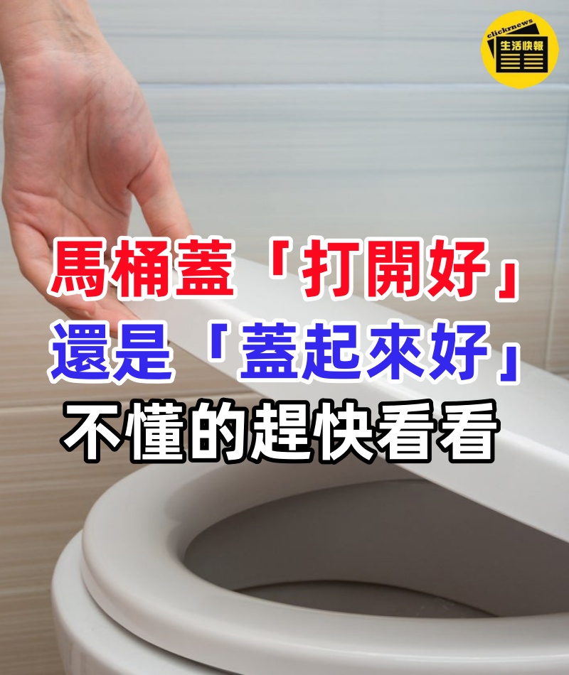 馬桶不用時!馬桶蓋「打開好」還是「蓋起來好」?不懂的趕快看看